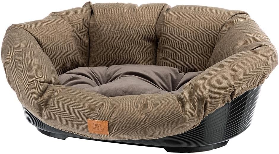 Ferplast Hundebett Hundesofa Katzenbett Hundematte SOFA' 8 Kunststoffkorb mit Waschbarem Gepolsterte