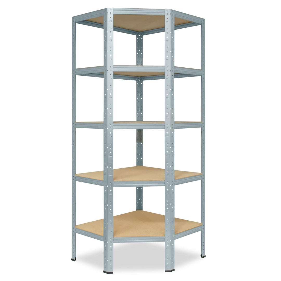 shelfplaza® 180x70x40cm Home Eckregal Schwerlast verzinkt/Metallregal Stehend 5 Böden je 175kg Tragk