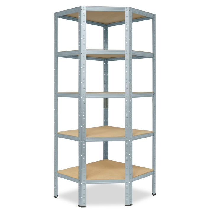 shelfplaza® 180x70x40cm Home Eckregal Schwerlast verzinkt/Metallregal Stehend 5 Böden je 175kg Tragk