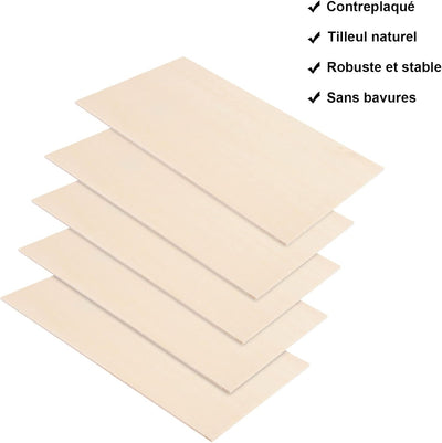 SENENQU 20 Stück Lindenholz 2 mm, 300 x 200 x 2 mm Sperrholzplatte Holz, Sperrholz Holzplatten zum B