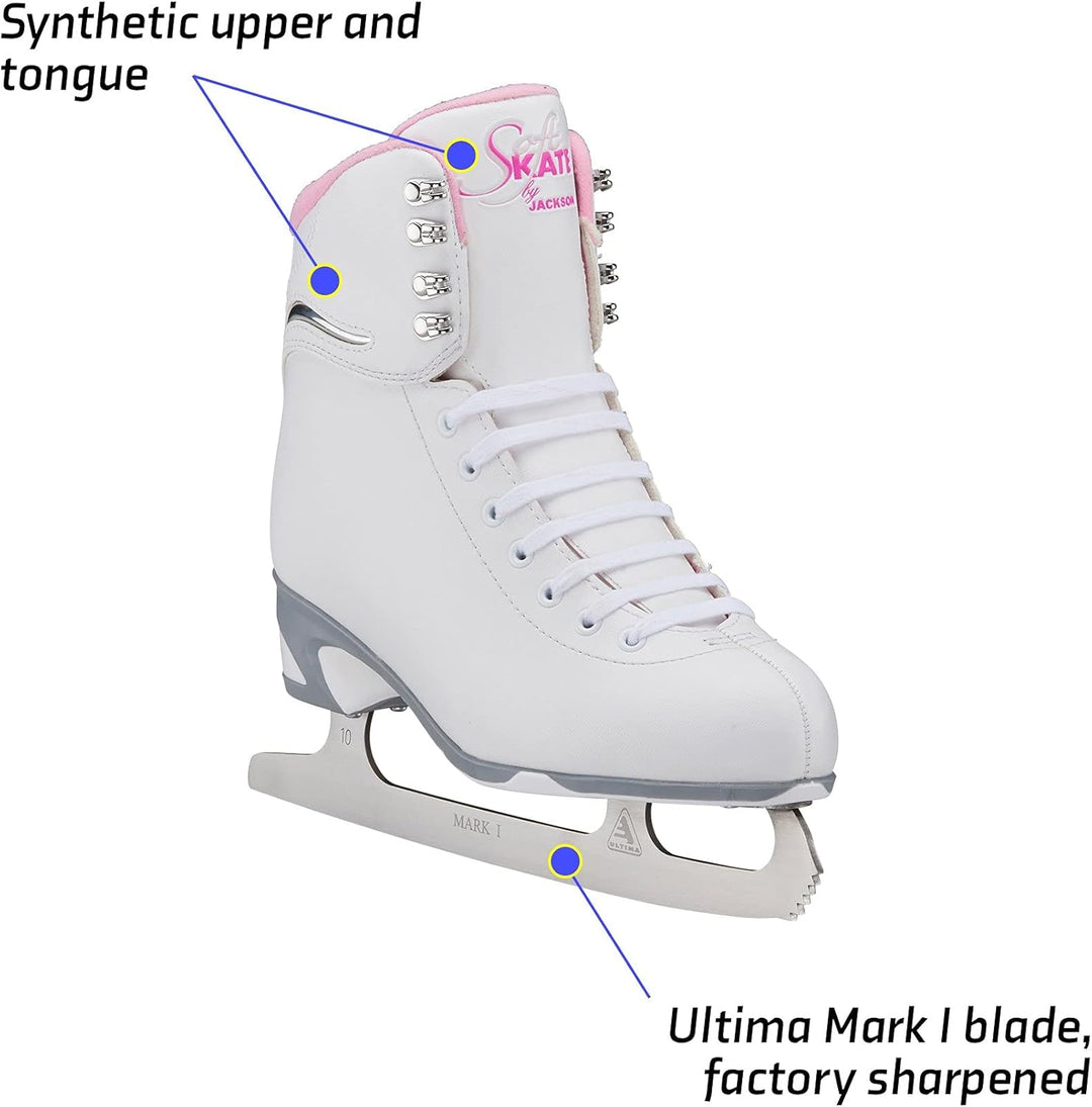 Jackson Ultima SoftSkate Damen/Mädchen Eiskunstlauf 6 Women's Finesse 180 Hight Top Lace Up Medium S