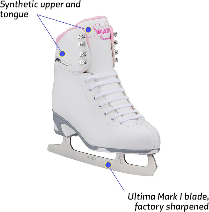 Jackson Ultima SoftSkate Damen/Mädchen Eiskunstlauf 6 Women's Finesse 180 Hight Top Lace Up Medium S