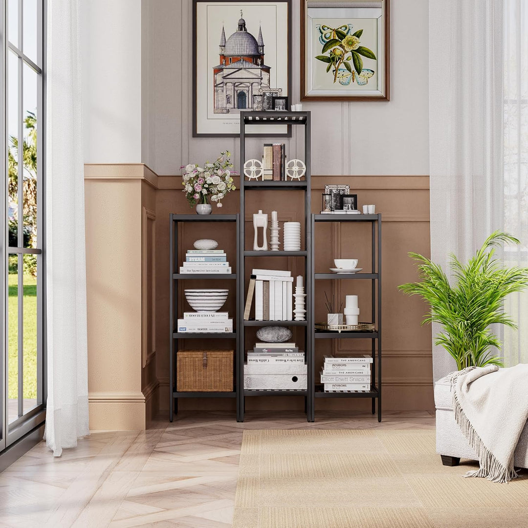 SMIBUY Badezimmer-Aufbewahrungsregal, 4 Ebenen, Bambusregal, Organizer, multifunktionales Regal für