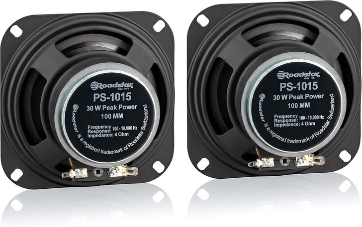 Roadstar PS-1015 Auto Lautsprecher 10 cm (30 Watt, 90 dB/W/m, 100 – 18000 Hz), schwarz