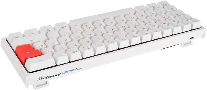 Ducky One 2 Mini Gaming Tastatur, MX-Blue, RGB-LED, weiss
