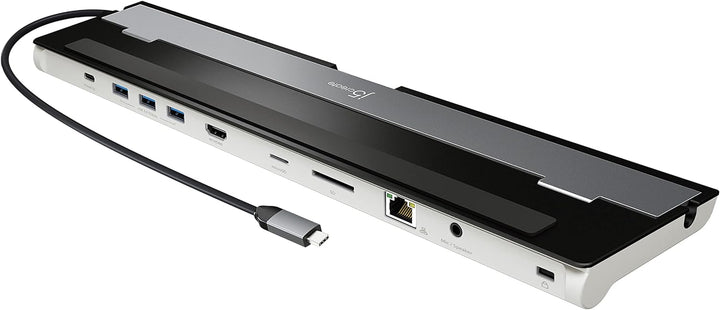 j5create USB-C 4K HDMI Dockingstation (9-in-1), 4K HDMI, 5Gbps USB-A x3, Kartenleser, PD 100W, Gigab