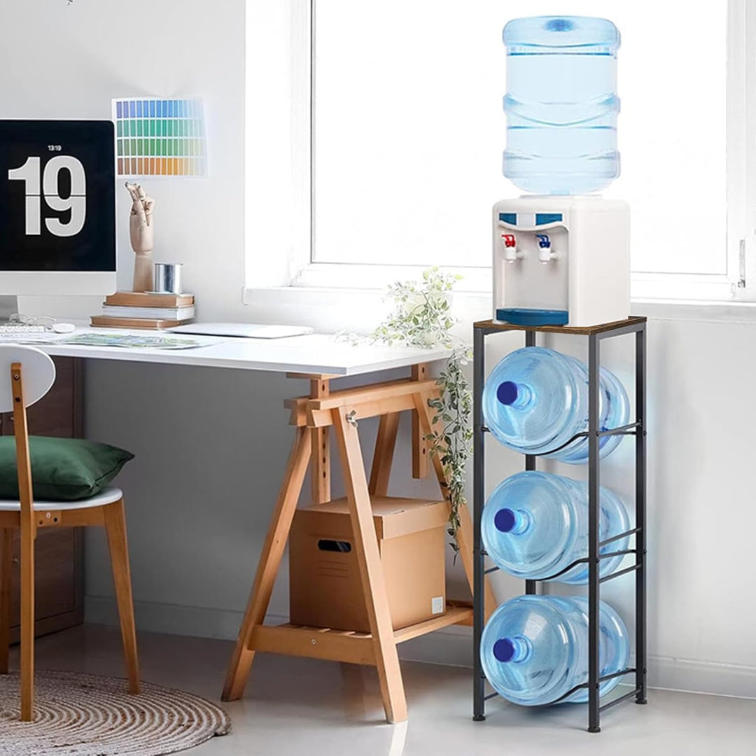 Wasserkrughalter, 3 Etagen 5 Gallonen Wasserflaschenhalter mit Brett, Wasserkühler Krug Regal, Büro-