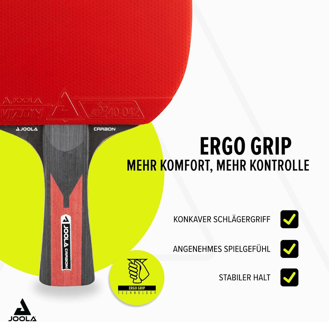 JOOLA Tischtennisschläger CARBON CONTROL für fortgeschrittene Spieler, Tischtennisset CARBON SPEED,