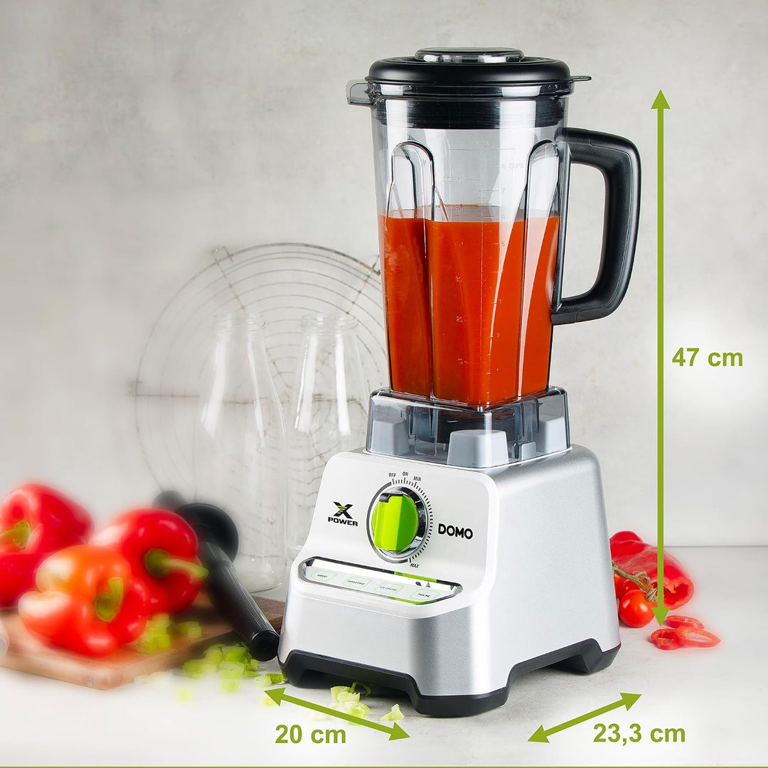 DOMO DO747BL Xpower Blender/Standmixer - Krug aus Tritan - 2 L - 1500 W