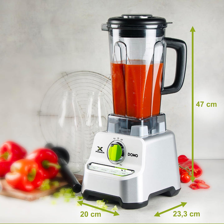 DOMO DO747BL Xpower Blender/Standmixer - Krug aus Tritan - 2 L - 1500 W