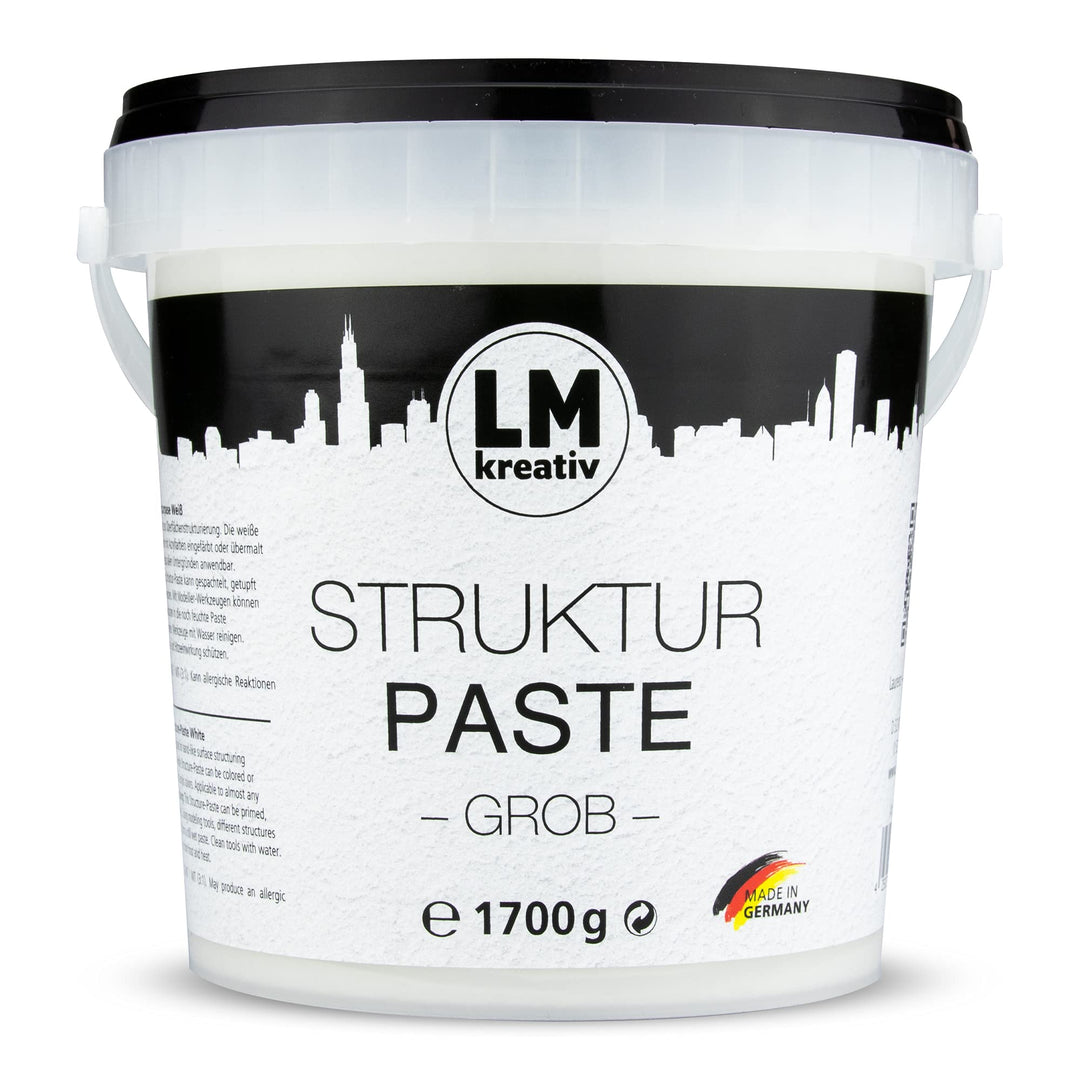 LM Strukturpaste grob 1,7 kg | Texture Paste | Strukturpaste für Acrylmalerei | Strukturpaste Leinwa