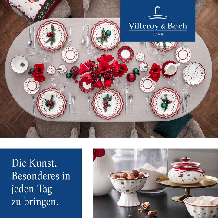 Villeroy & Boch Toy's Delight Roter Frühstücksteller, 24 cm, Premium Porzellan, Rot