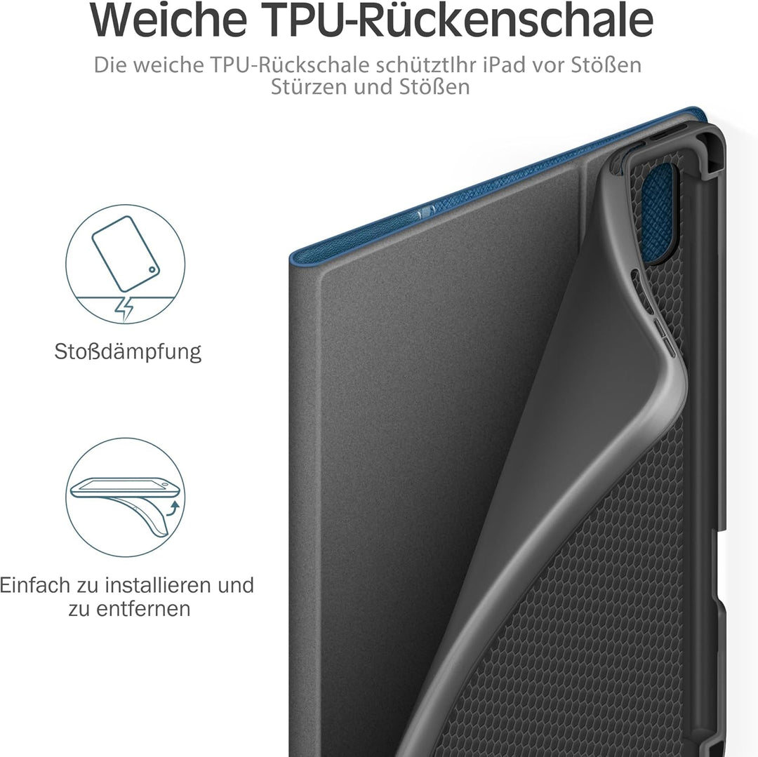 KingBlanc Hülle für iPad mini 7 (A17 Pro), iPad mini 7./6. Generation (2024/2021 8,3 Zoll) mit Penci