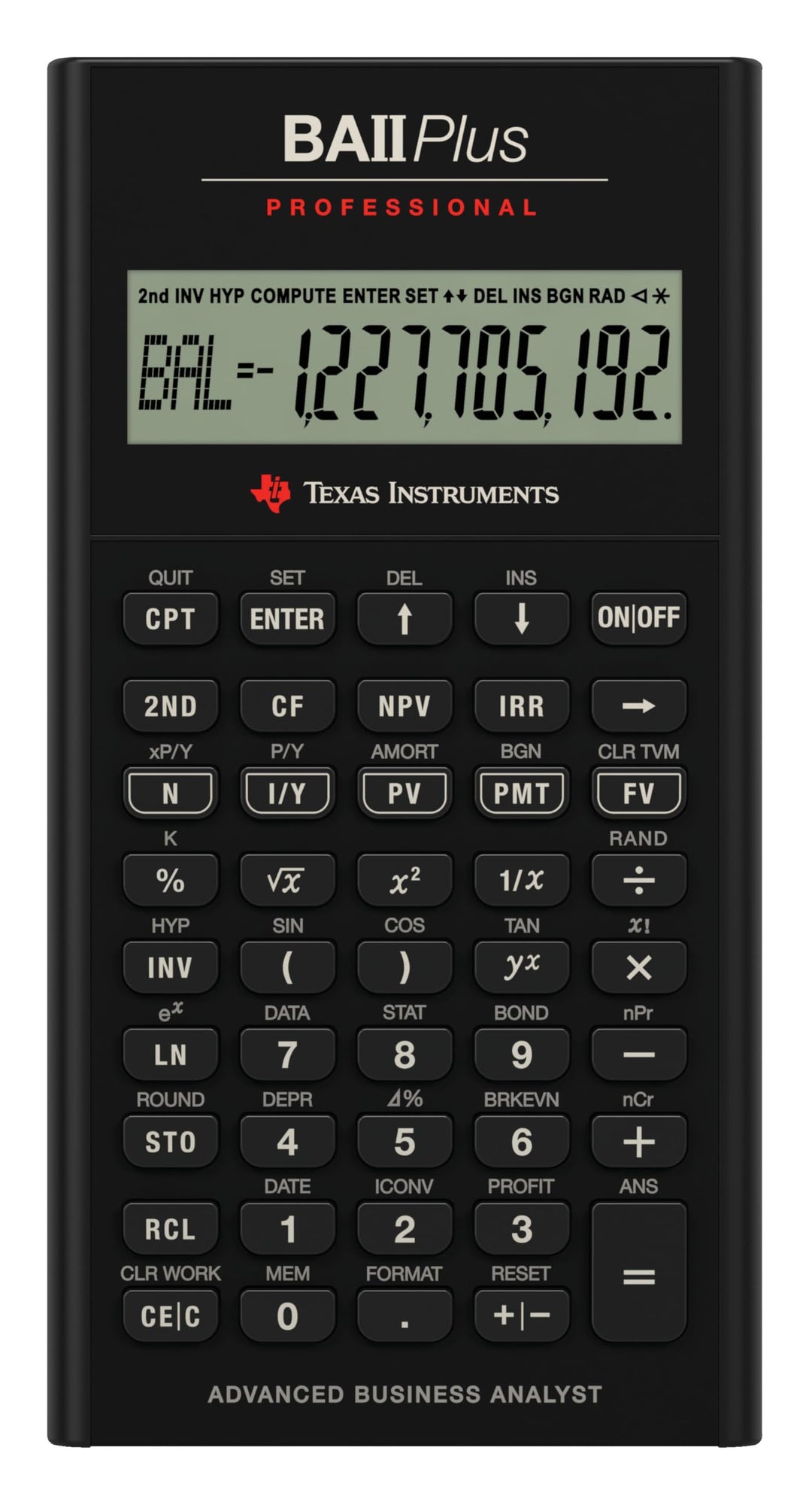 Texas Instruments BA-II PLUS Professional Finanzrechner