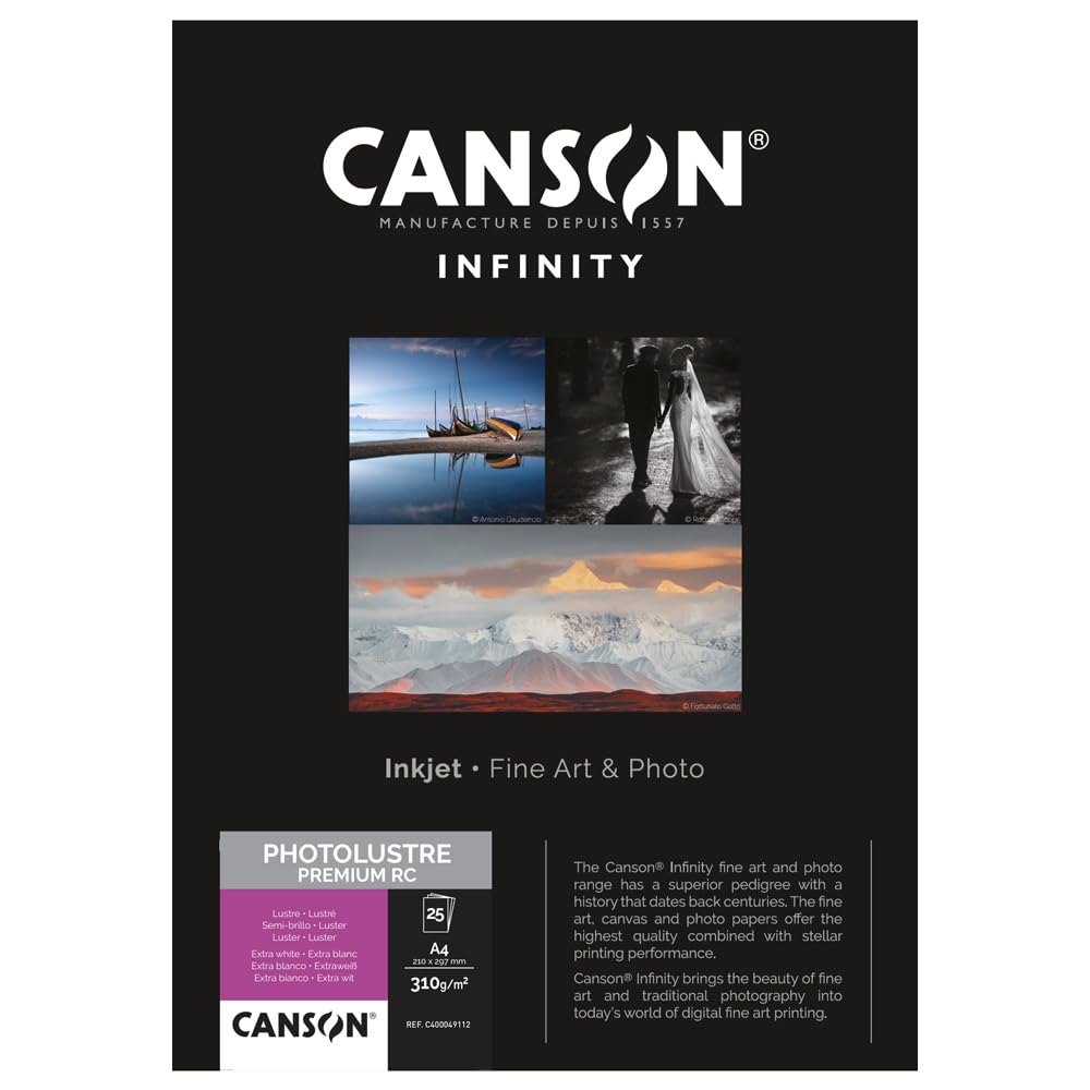 Canson 400049112 Photo Lustre Premium RC Box, A4, 21 x 29,7 cm A4 - 21 x 29,7 cm, A4 - 21 x 29,7 cm