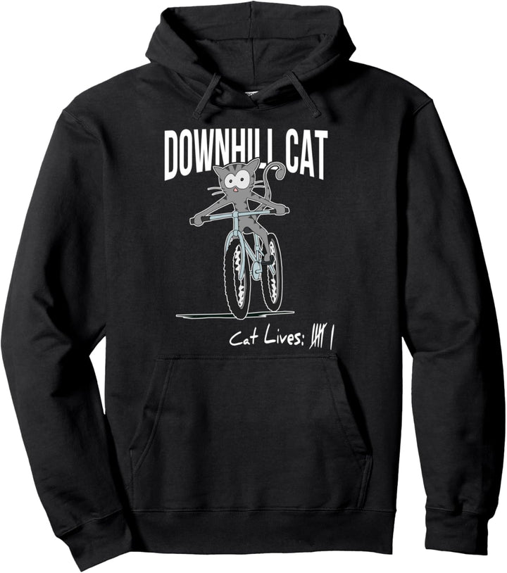 Fahrrad Katze Katzenleben Downhill Cat MTB Bike Pullover Hoodie