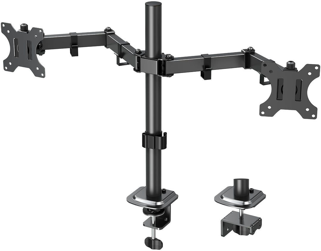ELIVED Monitor Halterung 2 Monitore für 13-32 Zoll LED/LCD Bildschirm von VESA 75/100, Dual Monitor