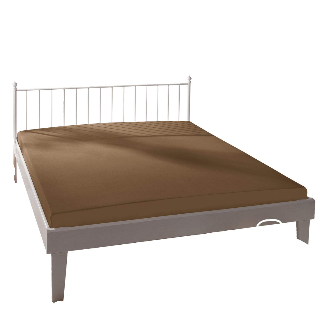 Bassetti Spannbettlaken Uni M6/579 Fango Baumwolle/Elastan, Masse: 90cm x 190cm, 100cm x 220cm, 9280