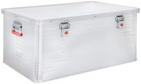 STIER Alubox, Aluminiumbox 135L, Staub- und spritzwasserresistent mit Gummidichtung und 2 Klapphandg