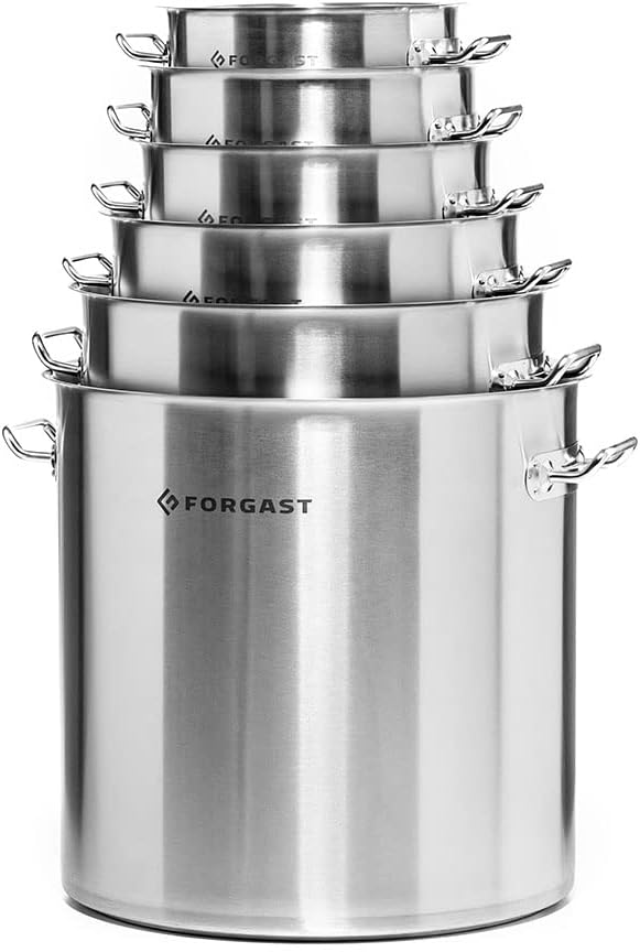 Hoch Edelstahl Kochtopf | 50L Liter | Deckel | Topf | Induktion, Gasherd, Elektro | Spülmaschinengee