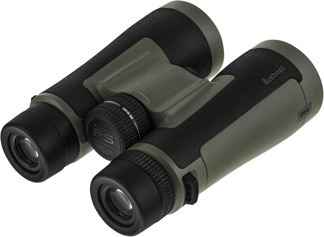 Bushnell R5 12x50 Fernglas mit Vault Lite Bino Brustgeschirr, Phase 3 Beschichtungen, Dielektrische