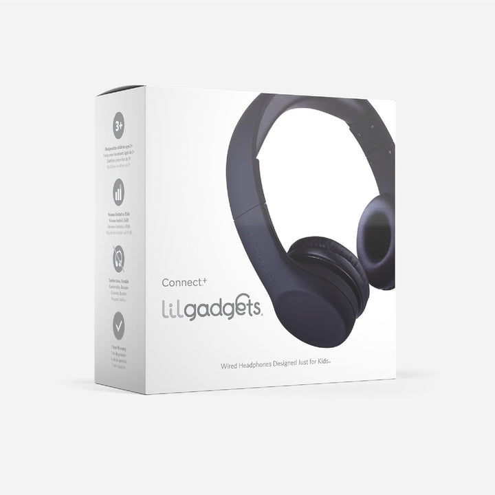 LilGadgets Connect+ Kinderkopfhörer mit Mikrofon, Lautstärkebegrenzung für sicheres Hören, Verstellb