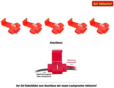 Mediadox 10cm/100mm Auto Lautsprecher/Boxen/Speaker Set von Crunch (DSX42) kompatibel mit Mercedes