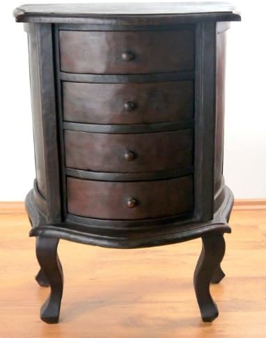 livasia Massivholzschrank bogenförmig Kommode asiatischer Schubladenschrank (Handarbeit)