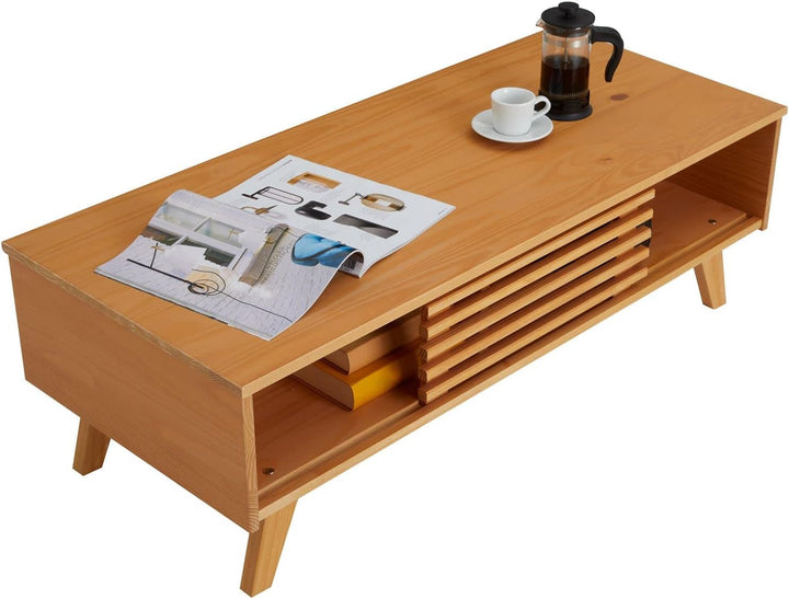 IDIMEX Couchtisch Sean, mit 2 Fächern in braun, eleganter Beistelltisch im skandinavischen Design, p