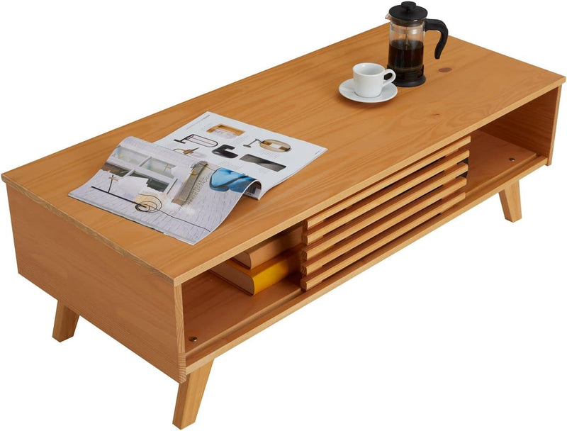 IDIMEX Couchtisch Sean, mit 2 Fächern in braun, eleganter Beistelltisch im skandinavischen Design, p