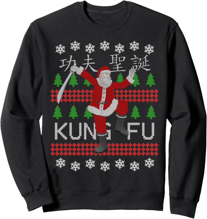 Flick Ugly Christmas Shirt Art - Kung Fu Sweatshirt