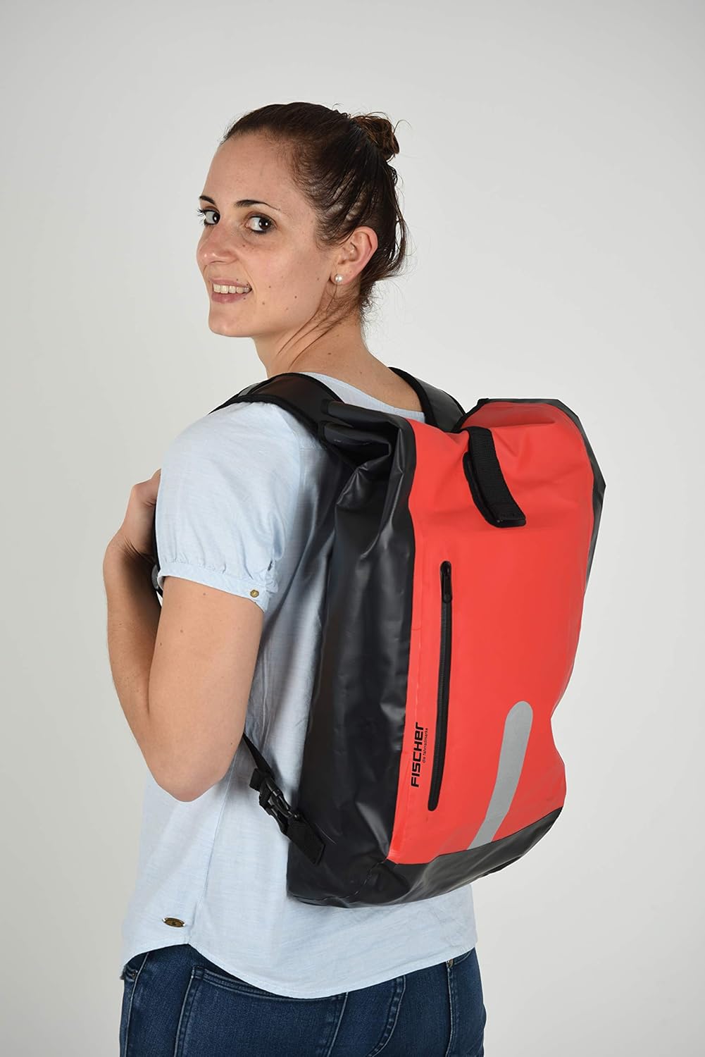 FISCHER 86282 Gepäckträger-Tasche für das Fahrrad, mit Rucksackfunktion, wasserdichtes Material, kom