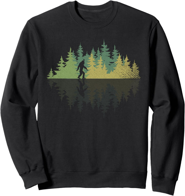 Yeti Wald Spiegelung Sasquatch Mythos Kryptid Bigfoot Sweatshirt