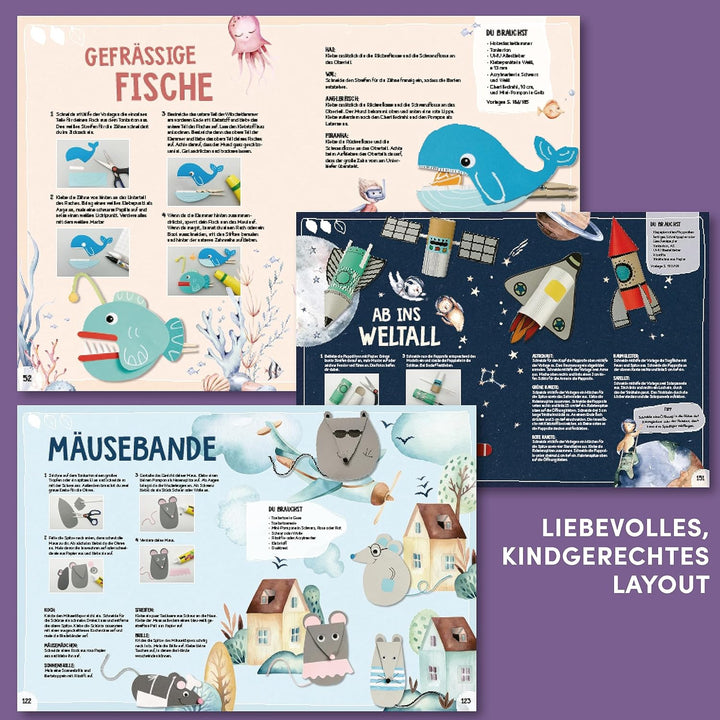 365 Rund-ums-Jahr-Bastelideen: Vielfältige Bastelideen für Kinder ab 4 Jahren, Gebundenes Buch