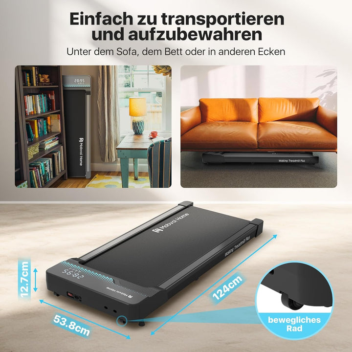 Mobvoi Home Walking Laufband, Walking Pad, Laufband-Schreibtisch, kompakte Laufbänder, 1–6 km/h, tra