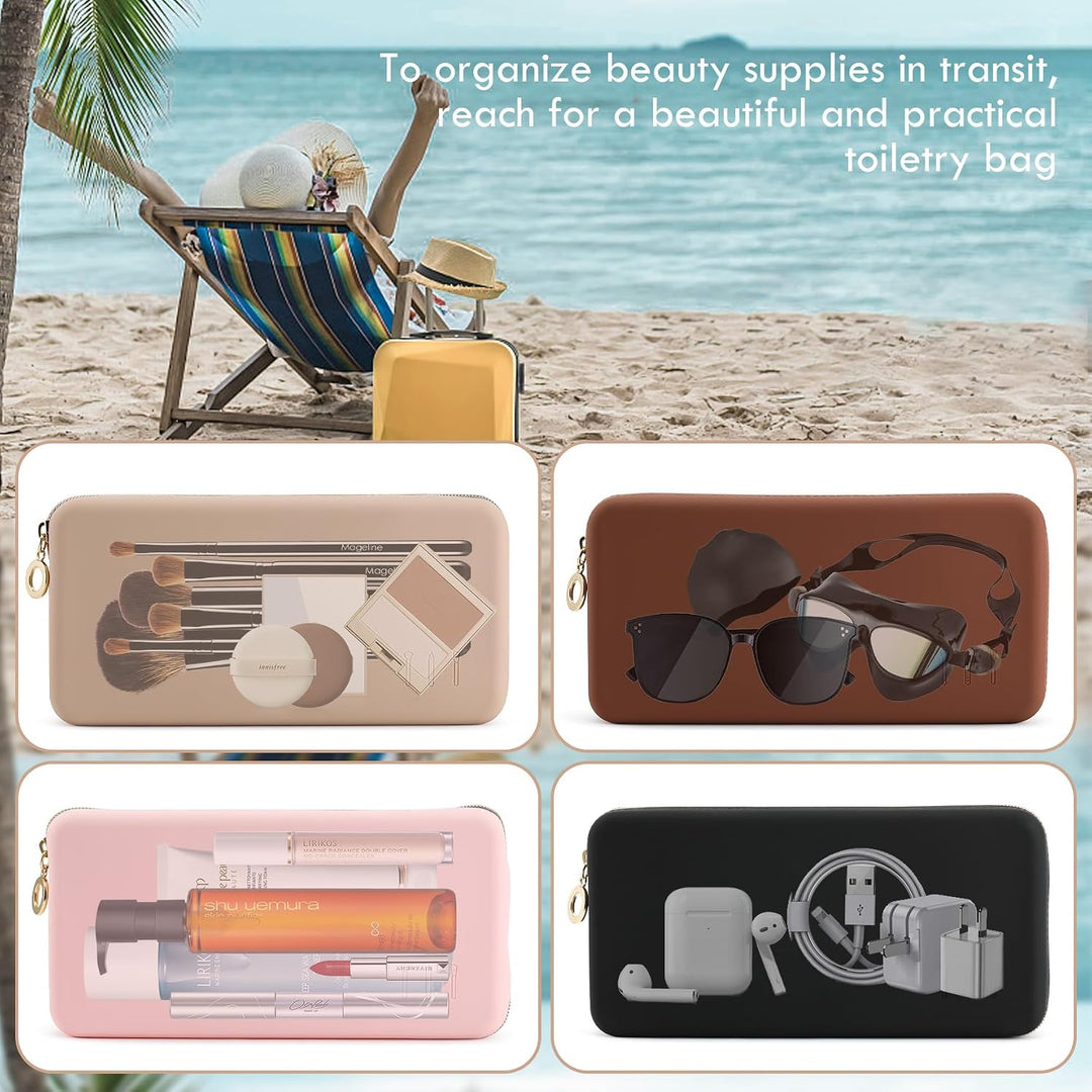 FVION Makeup Pinsel Halter, Tragbarer Kosmetiktasche, Makeup Pinsel Organizer für Reisen, Grosse Mak