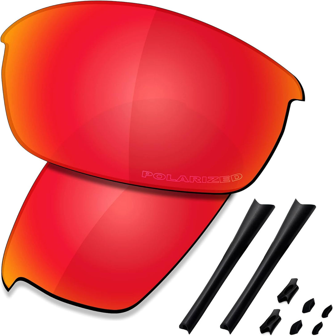 Saucer Premium-Ersatzgläser und Gummi-Kits für Oakley Flak Jacket Sonnenbrillen High Defense - Fire