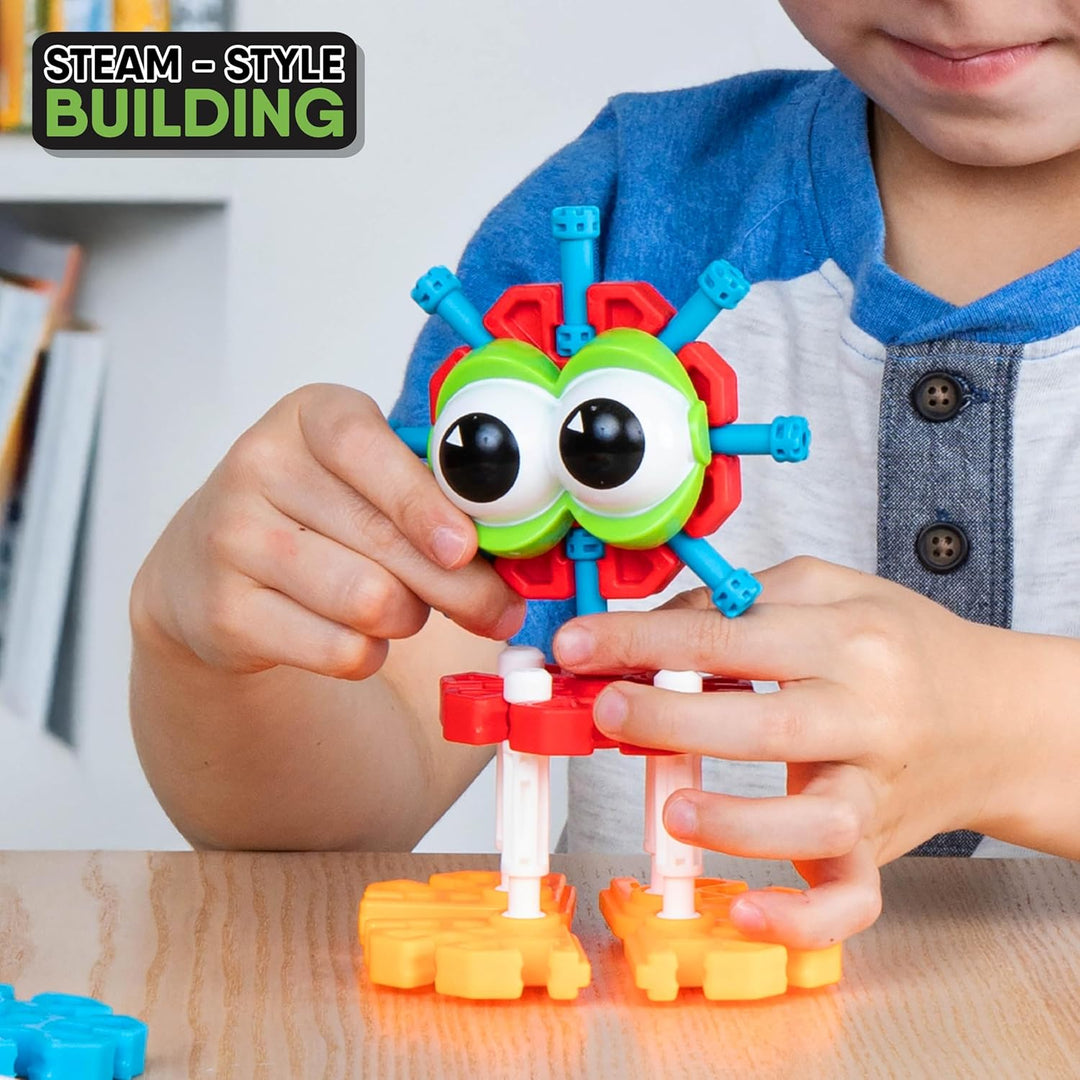 Build A Bunch-Set, Kid K'NEX, Basic Fun, 85422A, Konstruktionsspielzeug für Kinder, Tierfiguren und