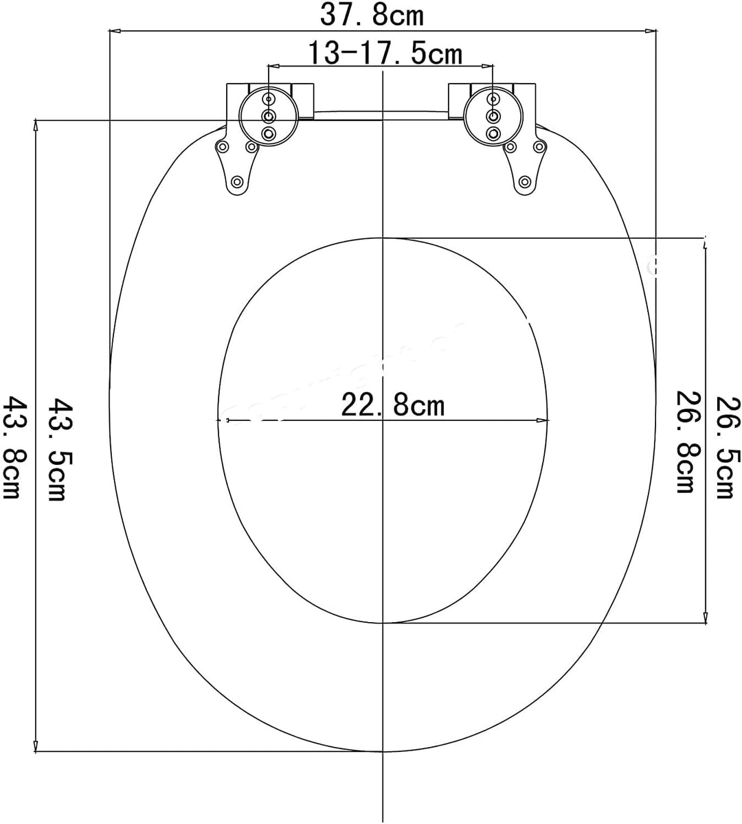 WOLTU Premium WC-Sitz Toilettensitz mit Absenkautomatik, MDF Holzkern, Softclose Scharnier, Antibakt