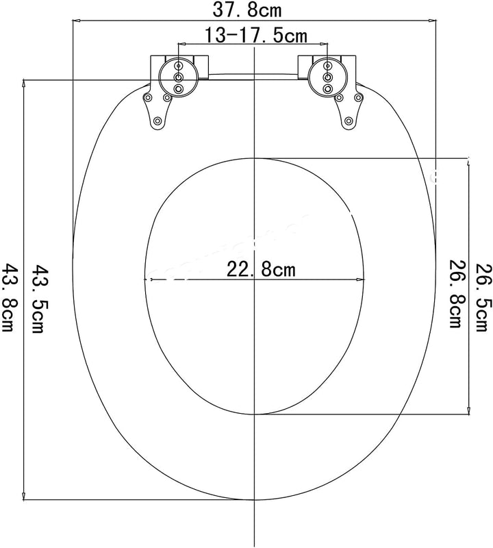 WOLTU Premium WC-Sitz Toilettensitz mit Absenkautomatik, MDF Holzkern, Softclose Scharnier, Antibakt