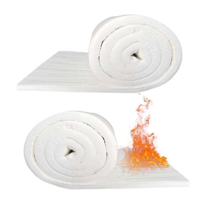 Keramikfaser-Isolierdecke 400x610x25mm (2 Stück) - Feuerfeste Hitzeschutzmatte für Öfen, Pelletöfen,