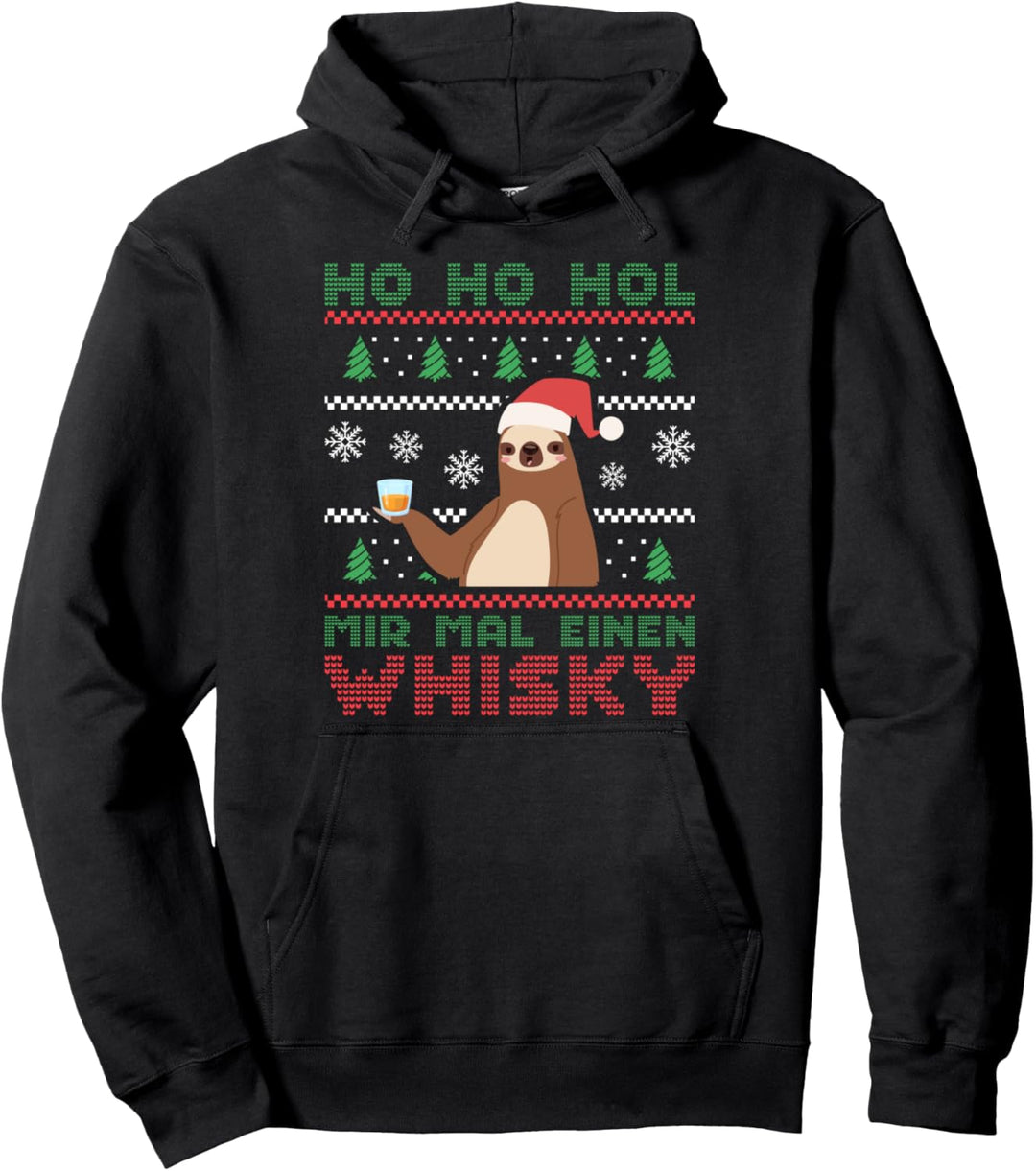 Ho Ho Hol Mir Mal Einen Whisky - Weihnachten Party Faultier Pullover Hoodie