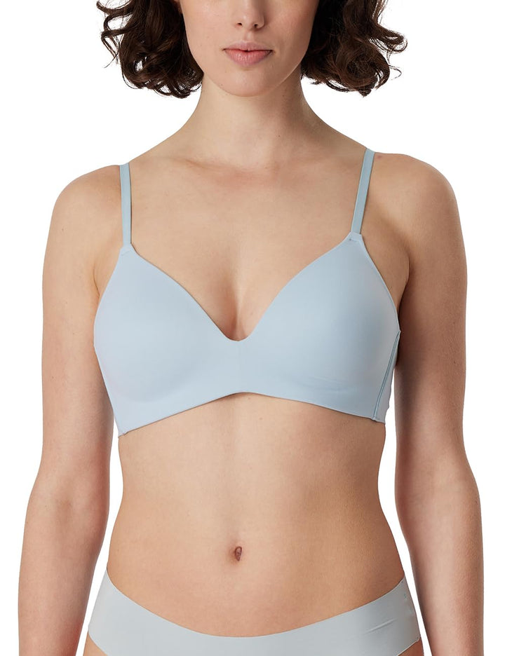 Schiesser Damen BH ohne Bügel gepadded - Invisible Soft 70B Bluebird_166568, 70B Bluebird_166568