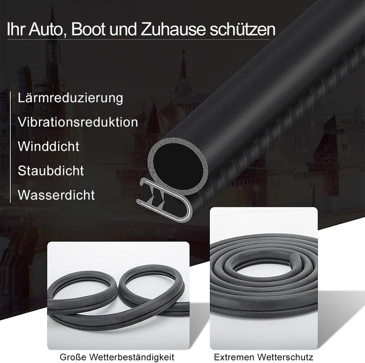 Auto Türdichtung 15 Meter Gummidichtung Türdichtungen Dichtungsprofil Universelle Schalldämmung Koff