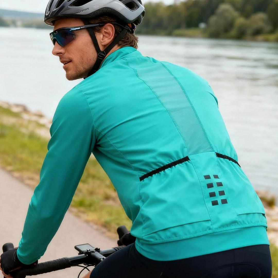 WOSAWE Herren Fahrradweste Leicht Atmungsaktiv ärmellos Laufjacke Winddicht Radweste mit YKK-Reissve