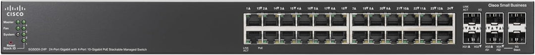 Cisco Small Business SG500X-24P - Switch - L3 - verwaltet - 24 x 10/100/1000 (PoE) + 4 x 10 Gigabit