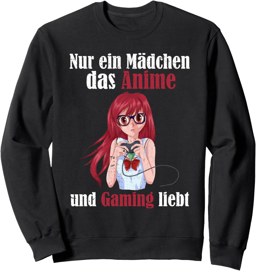 Nur ein Mädchen das Anime und Gaming liebt Otaku Anime Sweatshirt