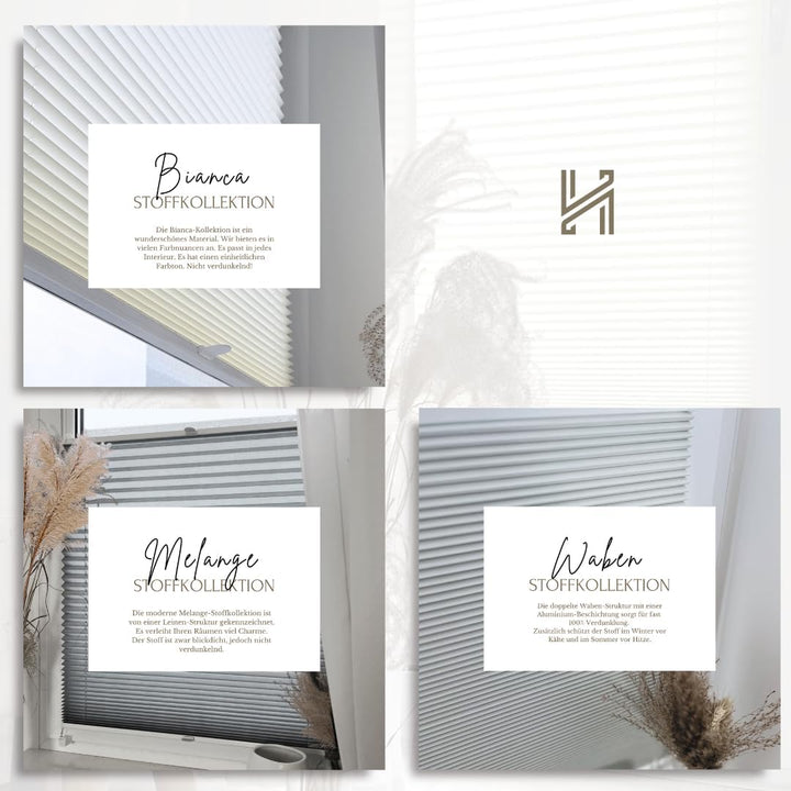 Home-Vision® Premium Plissee Faltrollo ohne Bohren mit Klemmfix (Beige, B60cm x H150cm) Modern Klemm