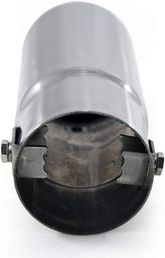 Auspuffblende Endrohr Auspuff Universell Schalldampf Edelstahl Rund bis 53mm Chrom AutoHobby