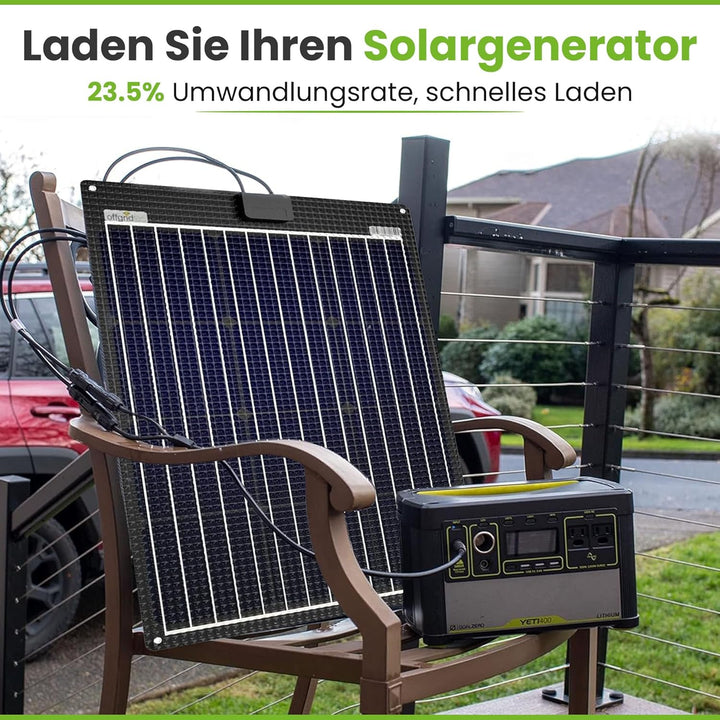 Offgridtec ETFE-AL 160W semi-flexibles 18V Solarpanel mit integrierter Aluminiumplatte V2, 160W